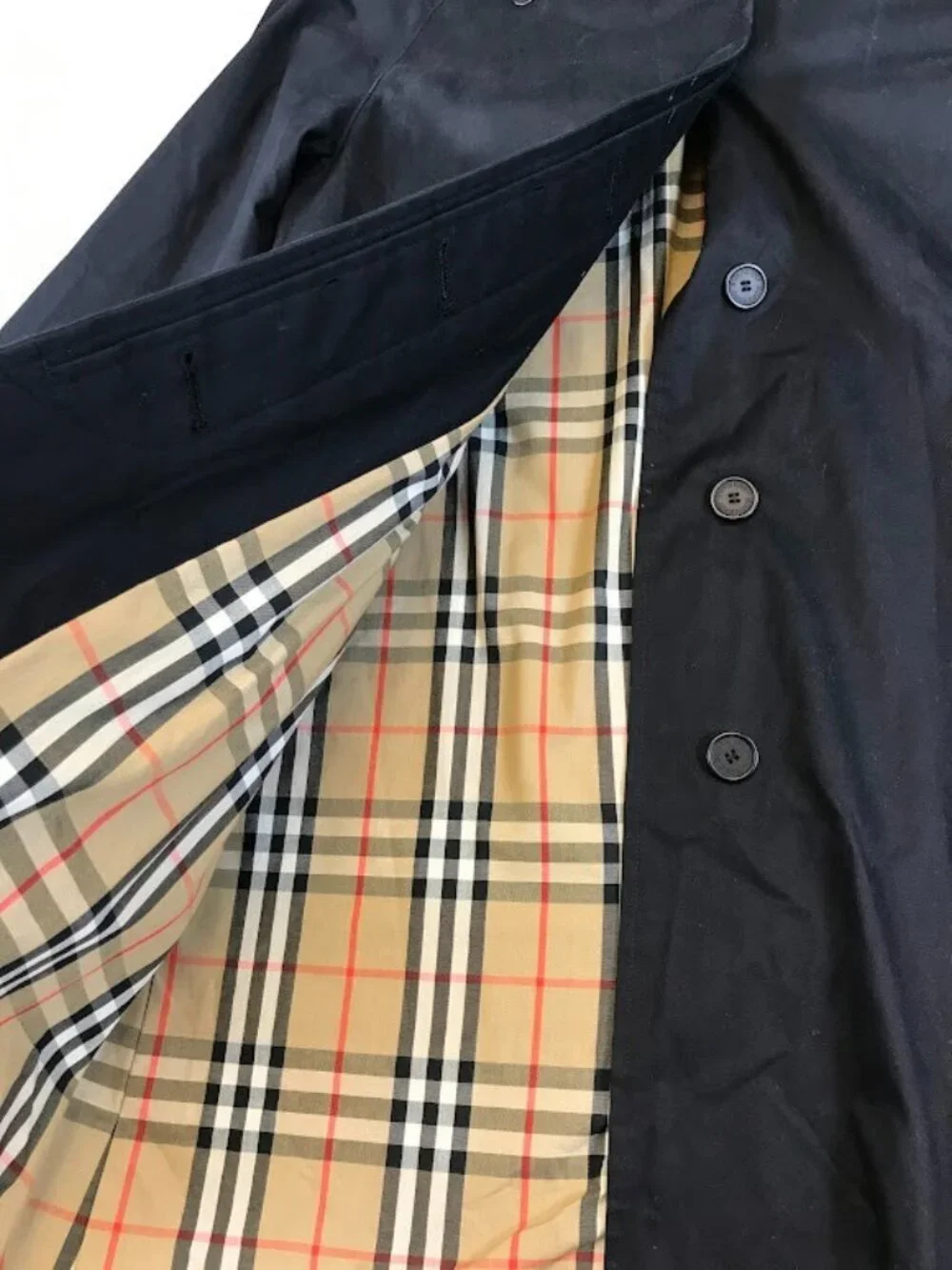 Burberry London Women's Navy Trench Coat Size 10 - Picture 6 of 11